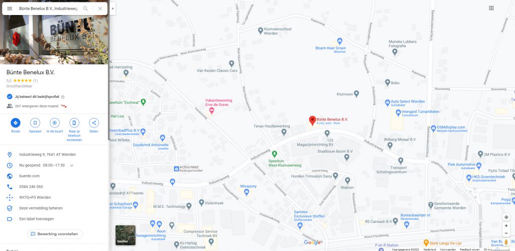 Prik je bedrijf in Google Maps